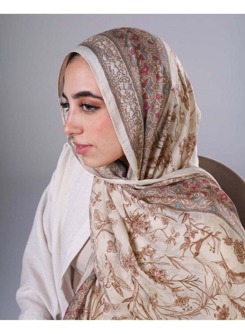 Lavezzi Floral Modal Hijab – Soft Breathable Long Scarf for Women – Lightweight Modest Fashion Headscarf – Elegant Everyday Hijab Shawl (1) - Image 3
